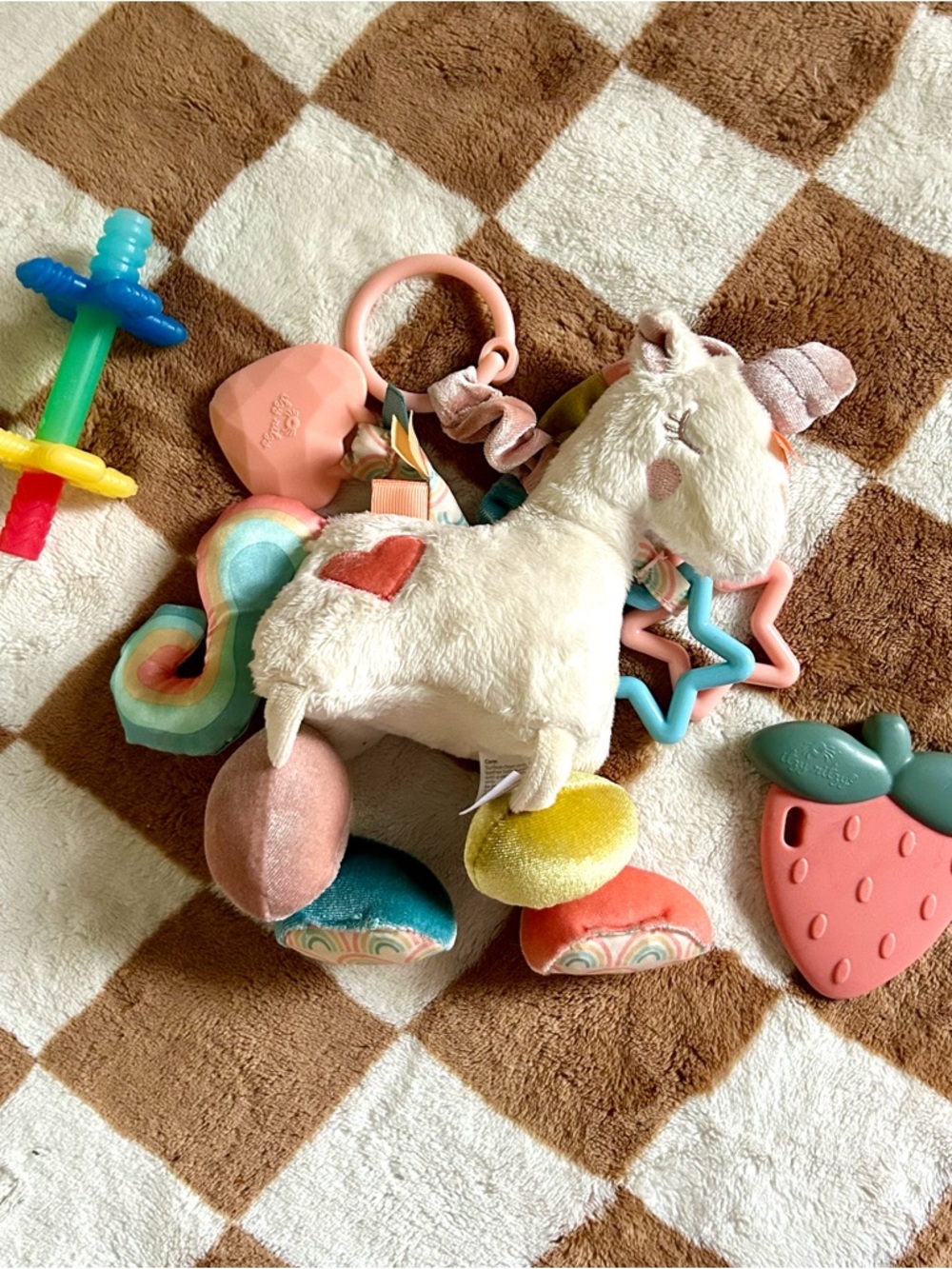 Itzy Ritzy Plush Unicorn & Teether Toy Bundle